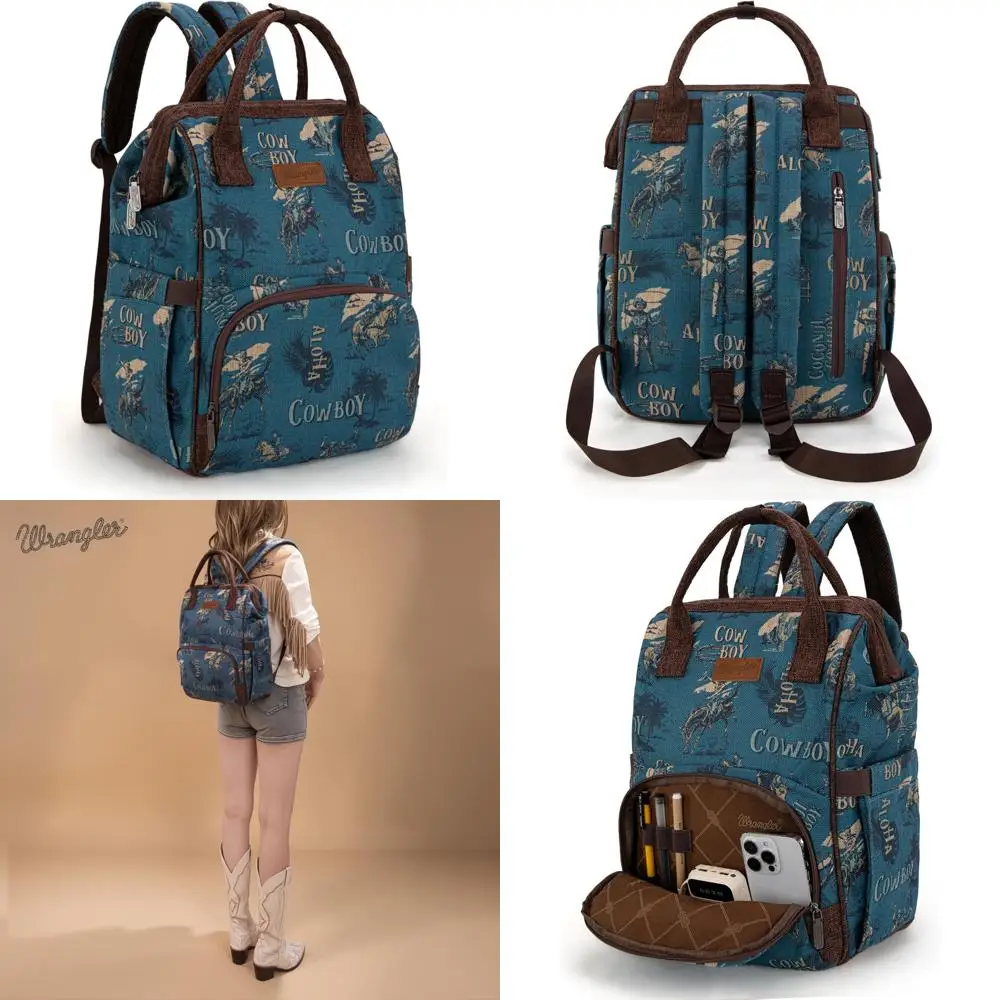 حقيبة ظهر مونتانا ويست رانجلر للنساء حقيبة نهارية غربية كاجوال للعمل في السفر الجامعي