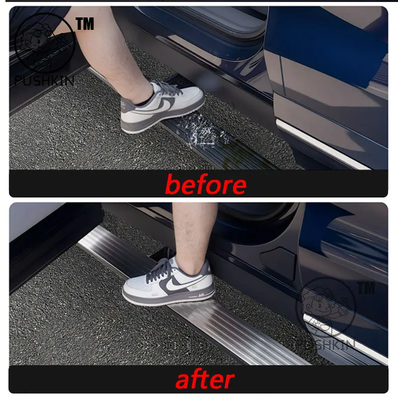 Car Style Side Tread Step Cover Panel Door Sill Bar Welcome Pedal Trim Sticker Accessories For Changan Deepal S09 2025 2026