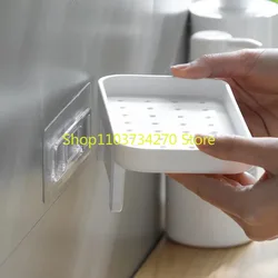 Bathroom Drainable Storage Rack Small White Bathroom Accessories Punch-free Wall-mounted Bathroom Shelf Wash Supplies Storage