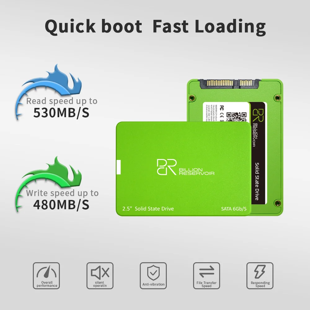 ERIA-Disque dur interne SATA3, 2.5 pouces, avec capacité de 128 Go, 256 Go, 2.5 Go, 2 To, mémoire pour ordinateur portable