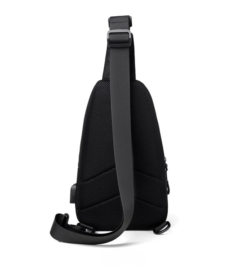 New Fashionable Men's Chest Bag, Simple, Casual and Versatile Crossbody Bag, Multi-functional Large-capacity Single-shoulder Bag
