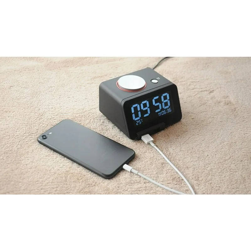 C1 Silent Alarm Clock LED Display Thermometer Big Bell Snooze Function Luminous Design Bedside Night Use view 4