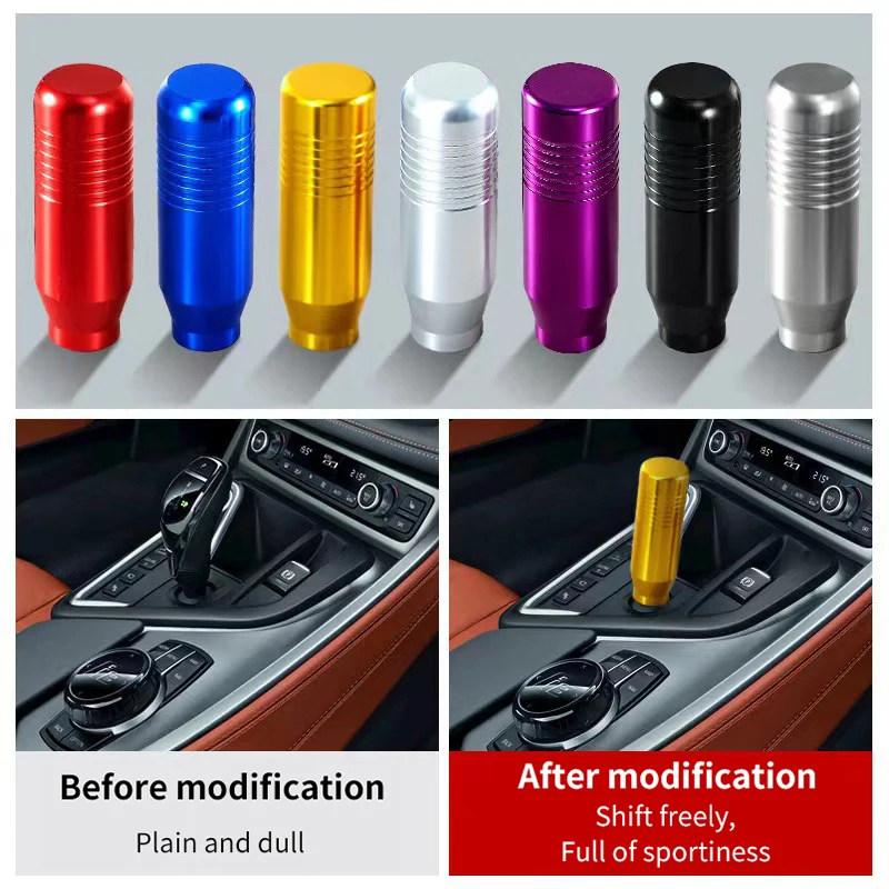 Universal Car Aluminum Extended Gear Shifter Gear Head Knob Stylish Universal 8.5cm Gear Shift Knob Stick Manual Transmission