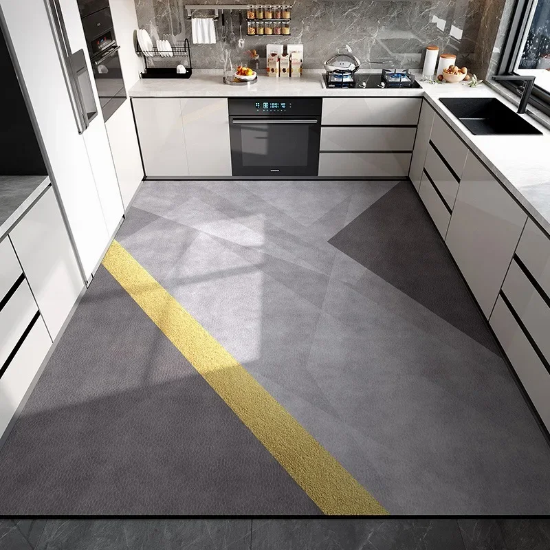 سجادة VIKAMA ذات الطراز الهندسي - متينة، مقاومة للانزلاق، سجادة أرضية مطبخ كبيرة الحجم، سجادة أرضية قاعة المدخل، ديكور المنزل