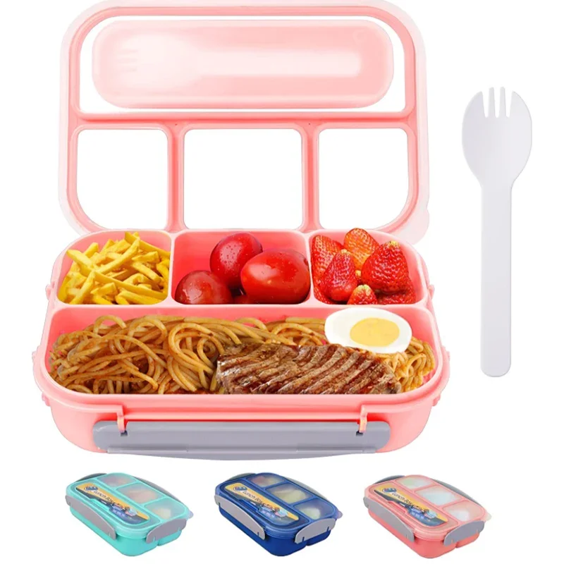 Lunch Box - Children\'s Bento Leak Proof Lunch Box, Safe for Returning To School with A Microwave Dishwasher Free of Bisphenol A