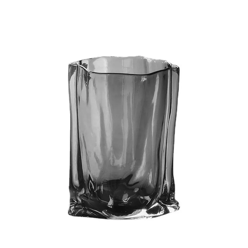

New creative glass vase pleated bag simple modern art home living room decorative flower