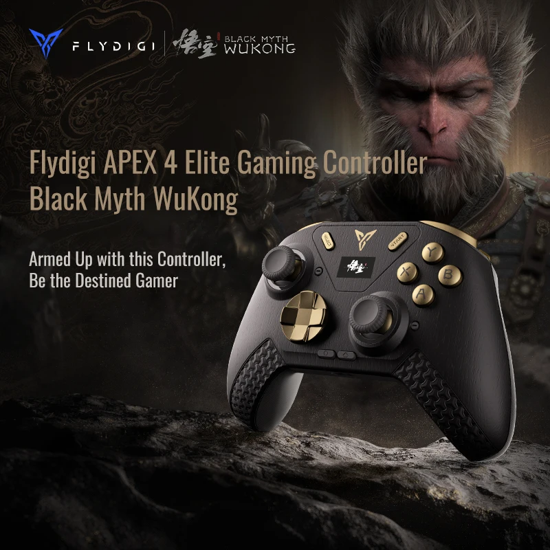 Flydigi APEX 4 / Black Myth Wukong Gamepad 2000hz controlador de juego basculante de aleación de retroalimentación de fuerza inalámbrica para Switch Android Steam