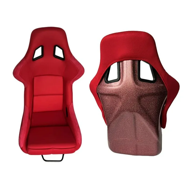 

Universal Comfort Pineapple Fabric Racing Adult Adjustable Angle Double Slide Button Red Car Seat