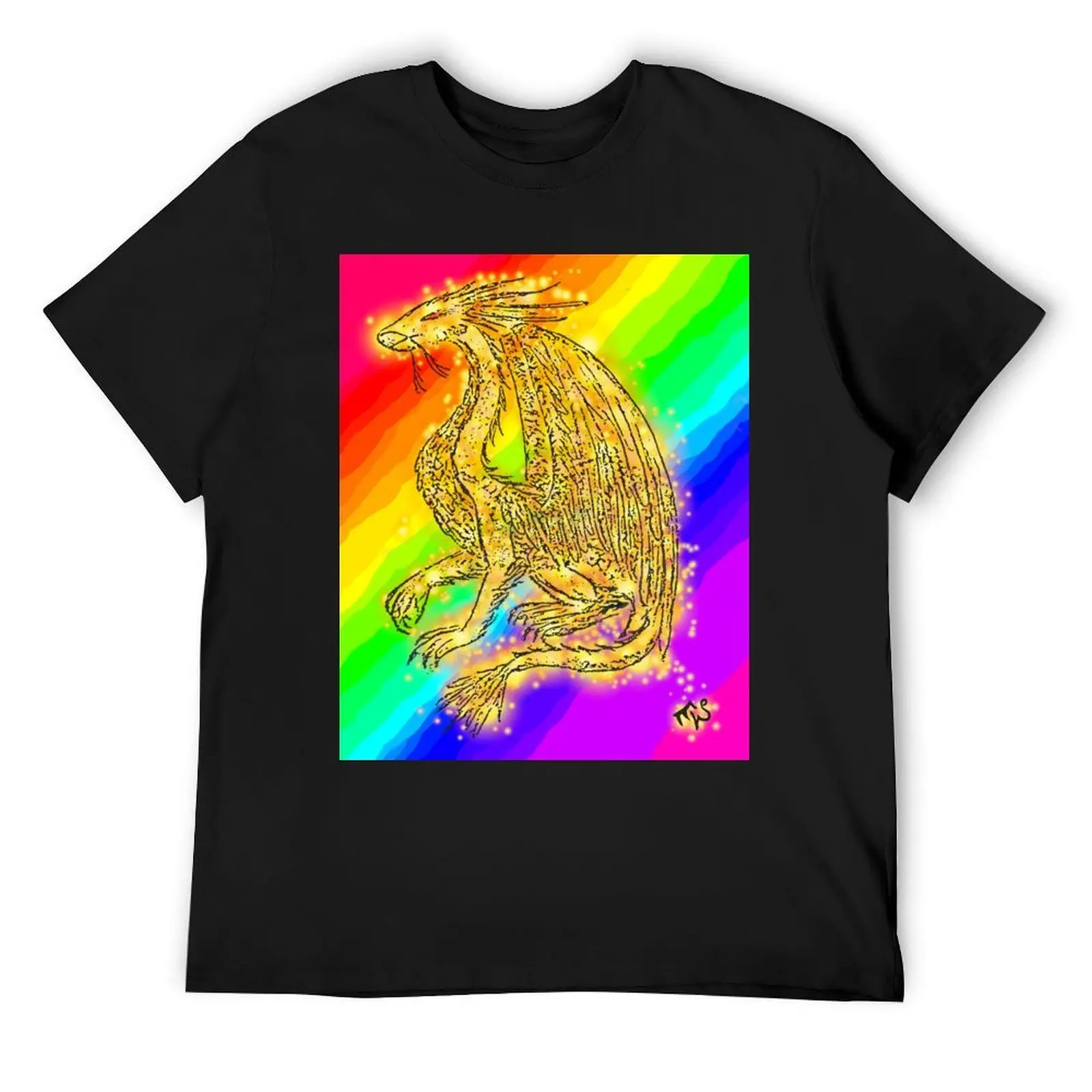 

RAINBOW SPARKLE DRAGON! T-Shirt kawaii clothes topping graphic t shirts vintage t shirt men