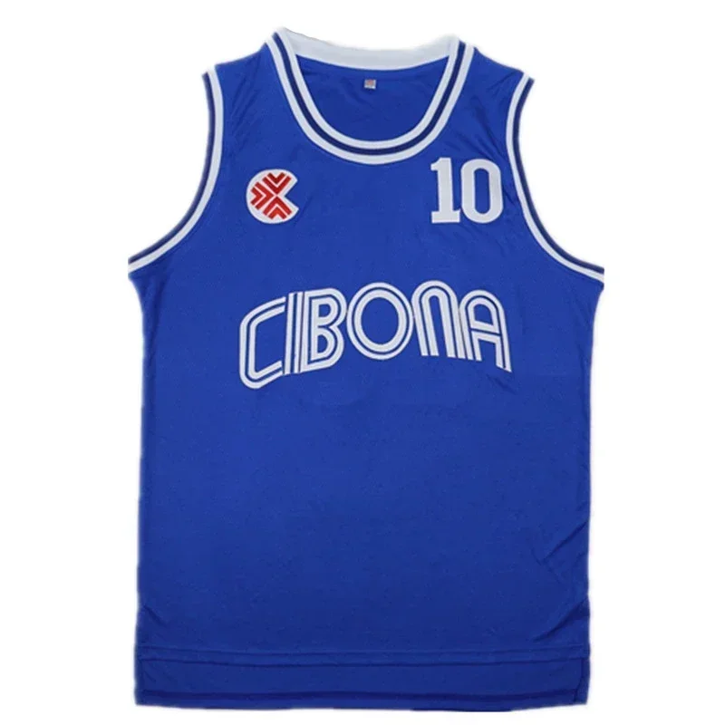 Sport Basketball jerseys CIBONA 10 PETROVIC Jersey Embroidery Sewing Outdoor Sportswear Hip-hop Culture Movie BULE