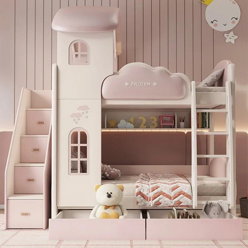 سرير الصبي للأطفال، أشياء عائلية، سرير فردي، بيرسيو بطابقين للأطفال ‌   Lіko Handrail Safety Bassinets Cribs Storage Girl