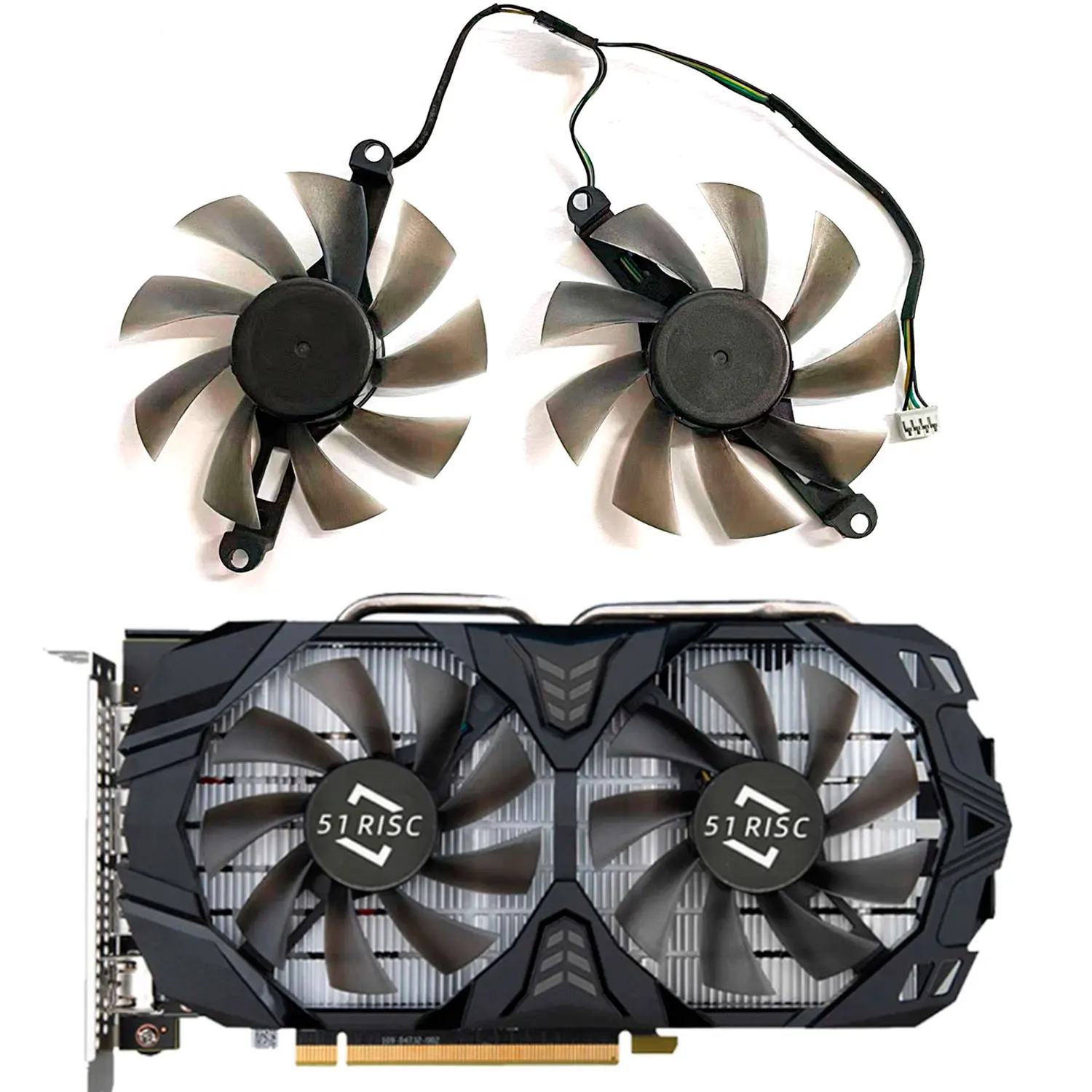 مروحة تبريد RX GPU ، 4Pin ، 85 ، مناسبة لبطاقة رسومات 51RISC ، AMD RX 8G ، 256Bit ، 2048SP ، جديدة #3