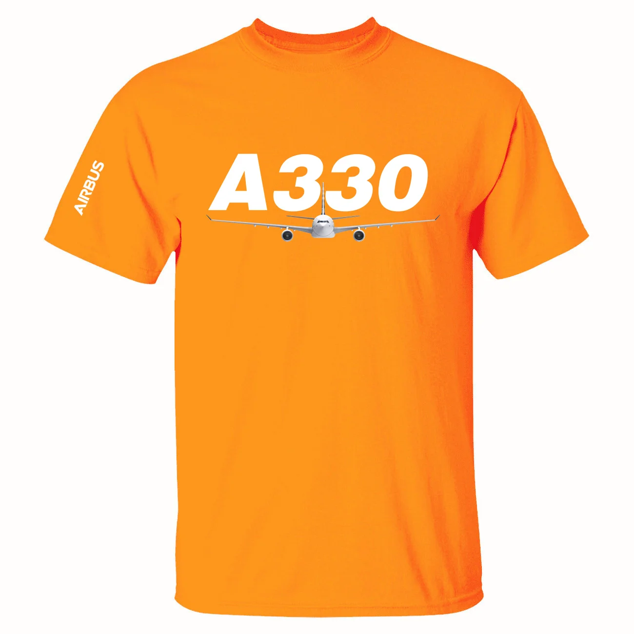 Aviation Flight Airbus A330 Cotton Graphic T Shirts Men Women Pilots Multi Color Short Sleeve T-shirts