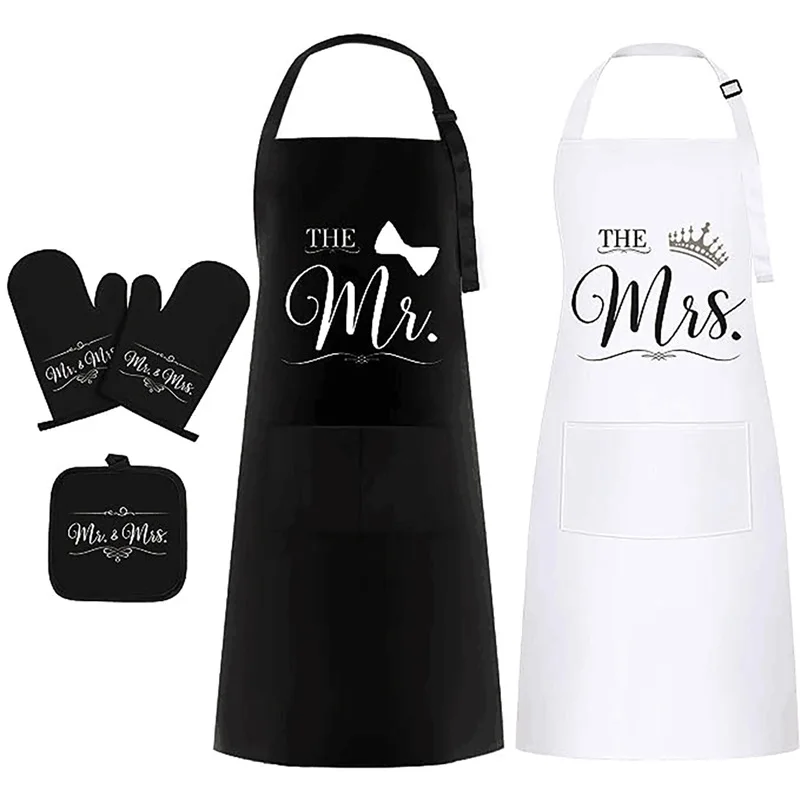 Mr and Mrs Aprons for Couples Gifts - Anniversary, Bridal Shower, Wedding, Engagement Gifts For Couples