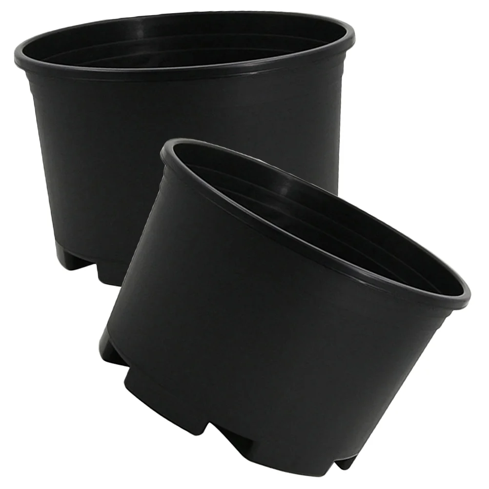 2 Pcs Portable Flowerpot Planting Pots Large Blackcurrant Planters for Indoor Flowers Plastic Nursery