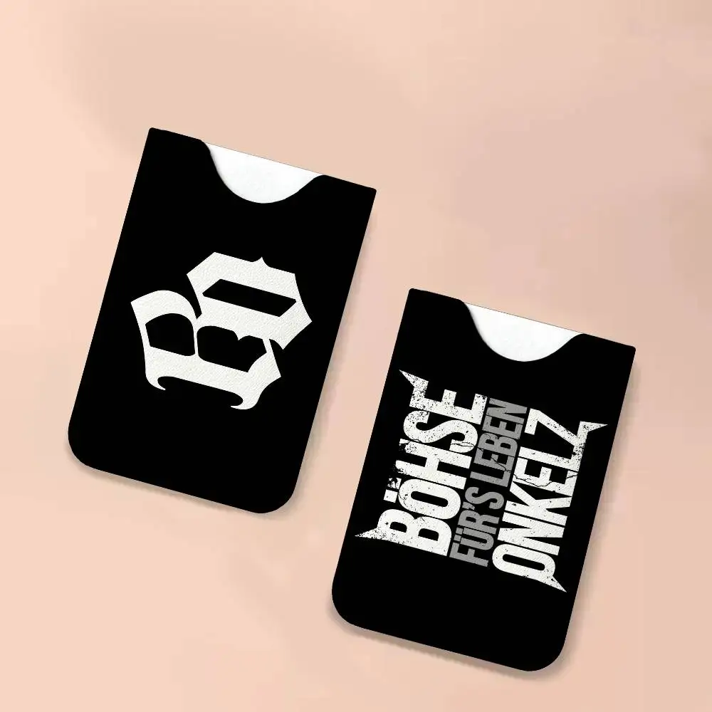 Band B-Bohse O-Onkelz Pu Leather Credit Card Holder Slim Business Cardholder Anti Theft Id Organizer for Women Outdoor Carrying
