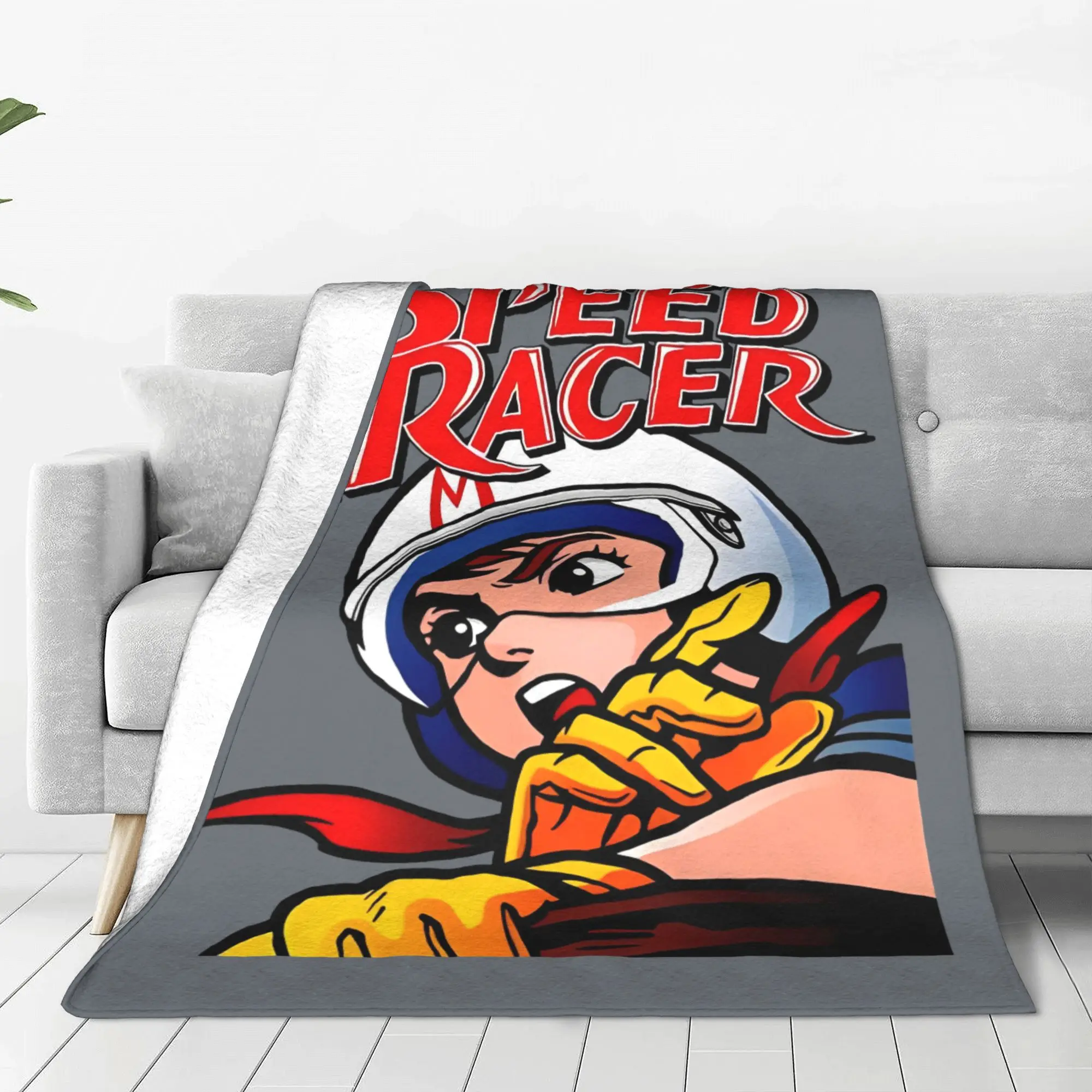 Mach 5 Anime Speed Racer Blanket Cozy Soft Mach Gogogo Throw Blankets for Couch 50x60 Inch Multi-size Plush Thin Quilt - view 2