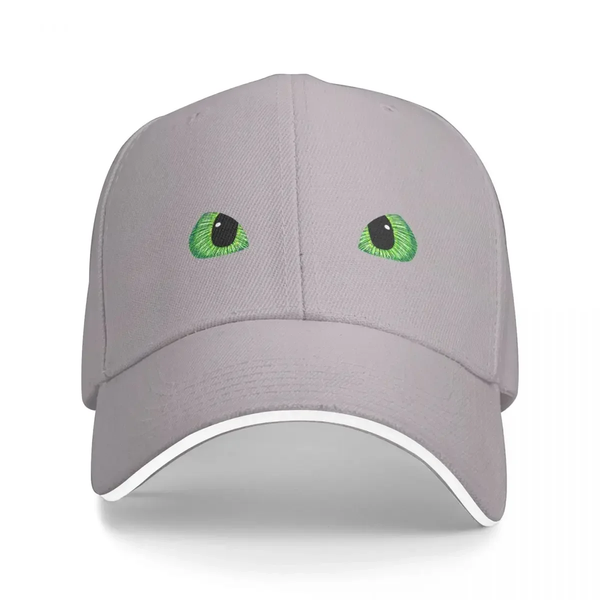 Green Toothless Dragon Eyes Drawing Baseball Caps Snapback Fashion Baseball Hats Breathable Casual Outdoor For Men's And Women's