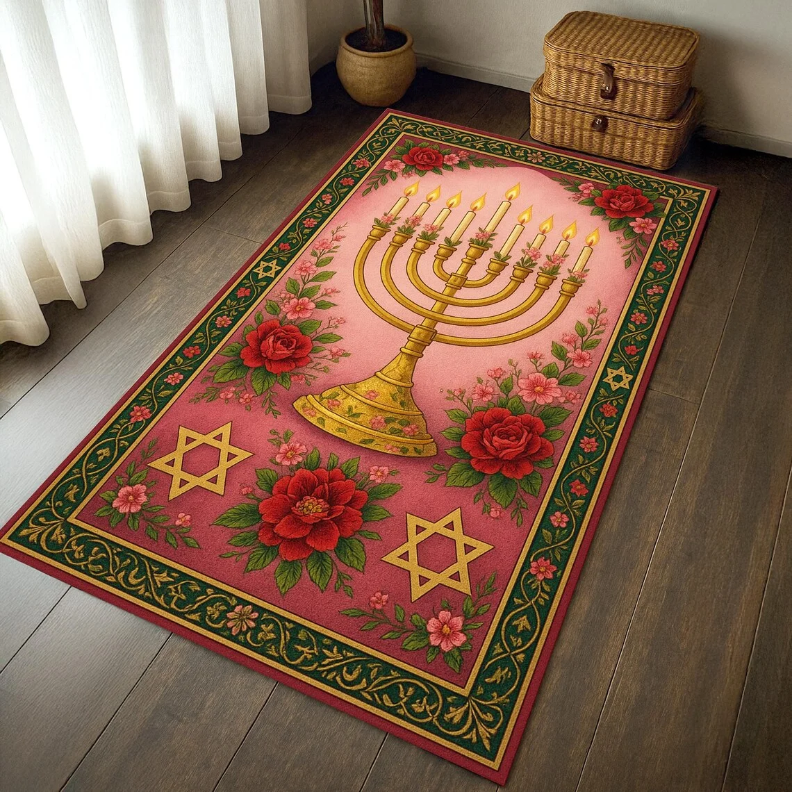 Home Decor Retailers - Sajadah Bintang Daud Menorah, Karpet Yahudi