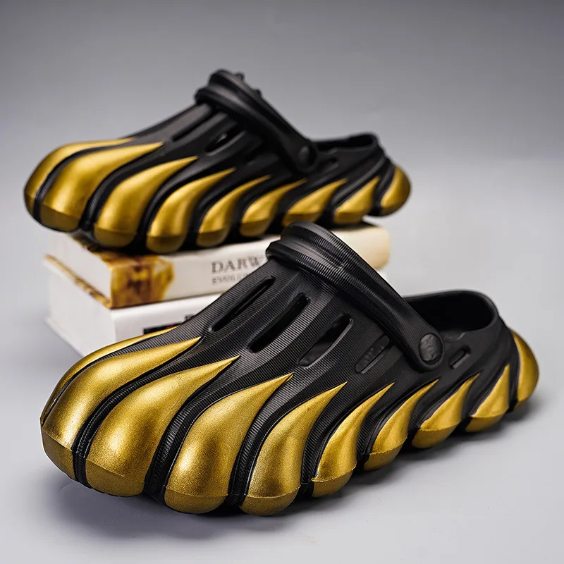 

2025 Men's Summer Spring Water-Resistant Support Slides EVA Thick Cushioned Sole Pain Relief Non-Slip Shower Beach Pool Slippers