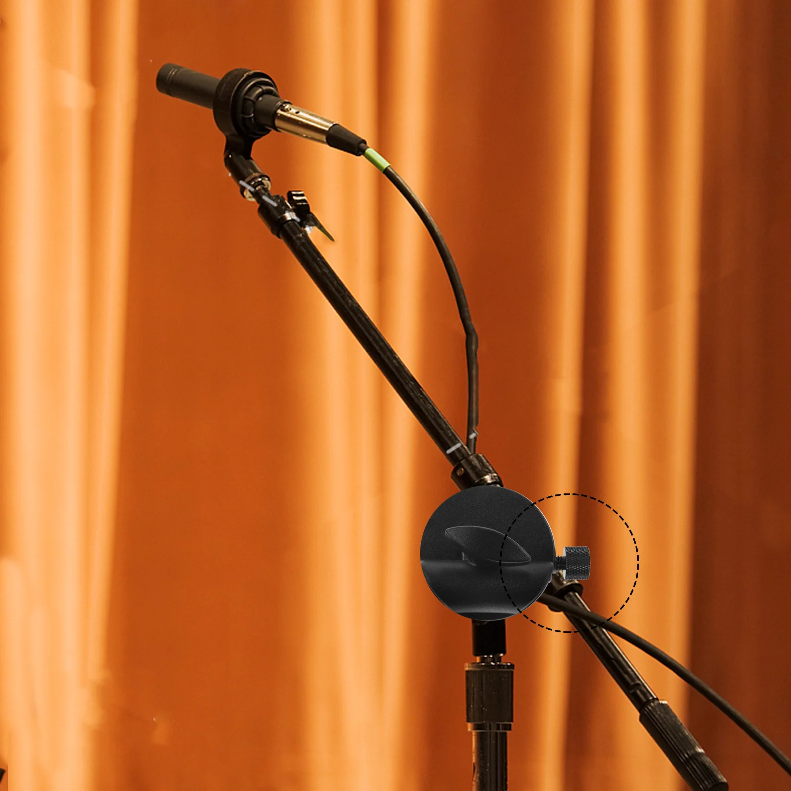 

10 PCS Tripod Knurled Microphone Bracket Nut Male Screw Adapter Thread Metal Black Mount Clip Converter