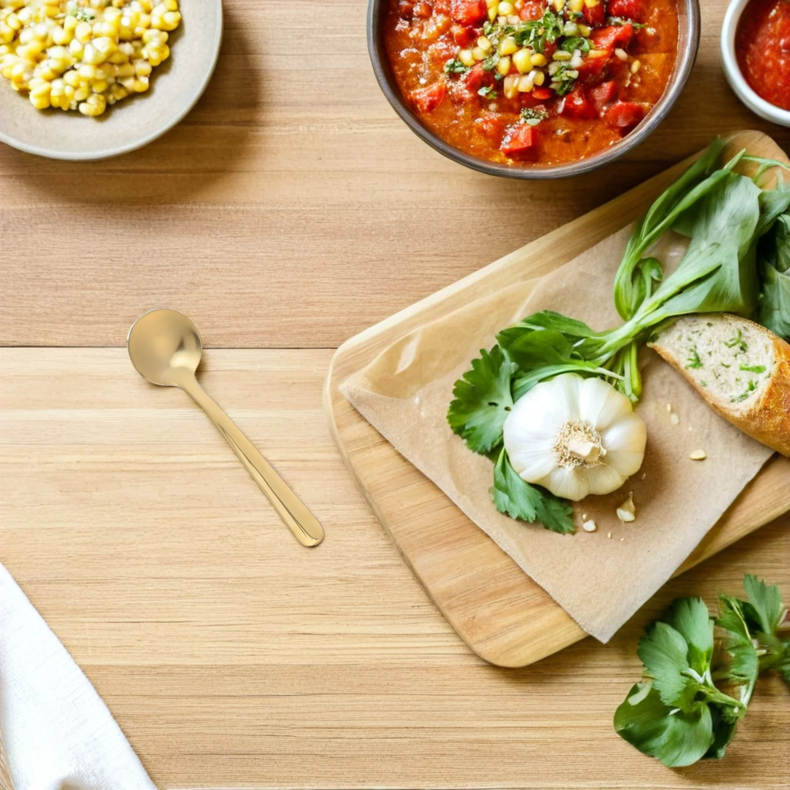 

20pcs Stainless Steel Seasoning Spoon Round Small Measuring Spoons For Condiments Sugar Salt Dessert Cooking Utensils Kitchen