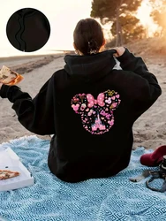 Disney Castle Minnie Mouse Y2k Hoodie Woman Clothing Hoodies Women's Sweatshirts Casual Long Sleeve Kawaii Clothes Y2k Hoodies