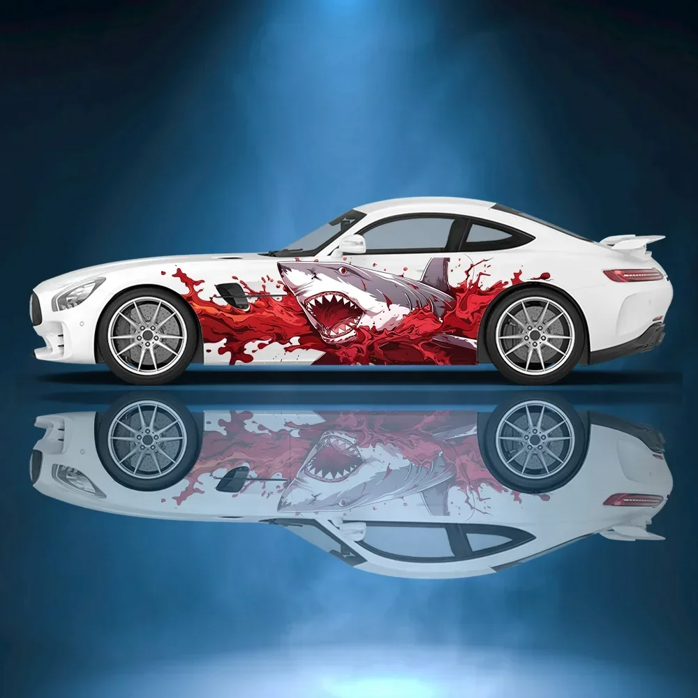 

Megalodon Shark in The Ocean Car Vinyl Wraps Decal Self-adhesive PVC Sticker Suitable for Trucks SUV Decoration Auto Accessories