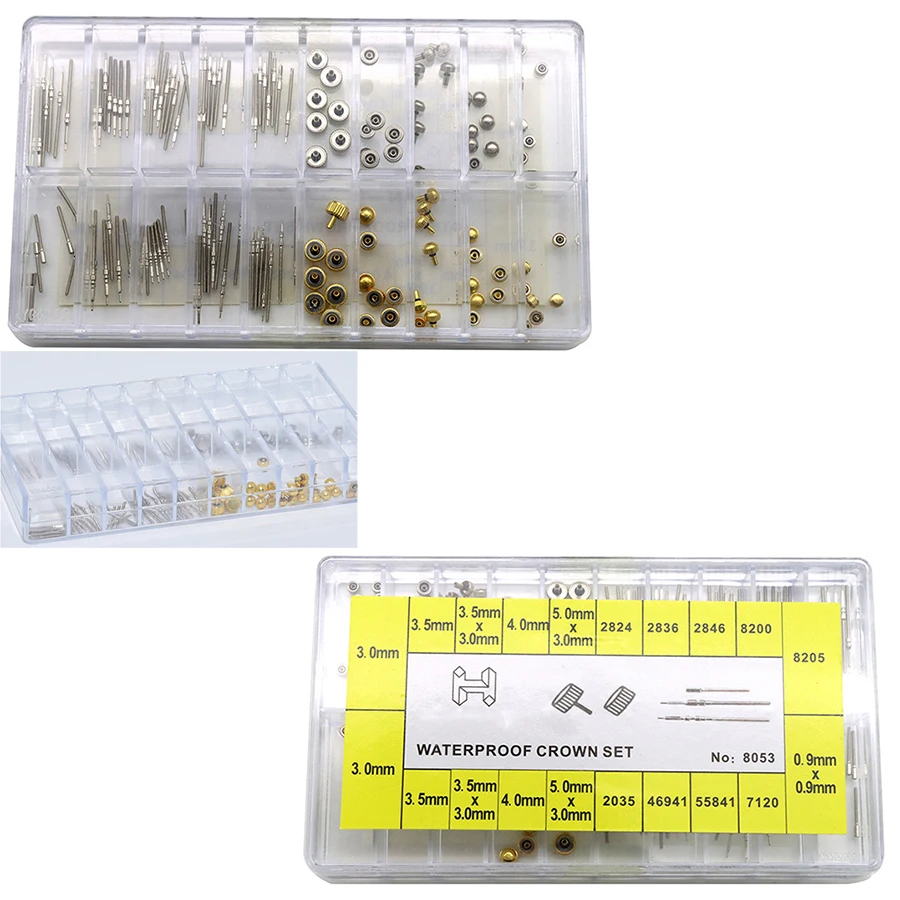Детали часов содержит 10 типа заводной головки, 10 видов механизмов и шатуны для корпуса, подходят для различных механизмов.