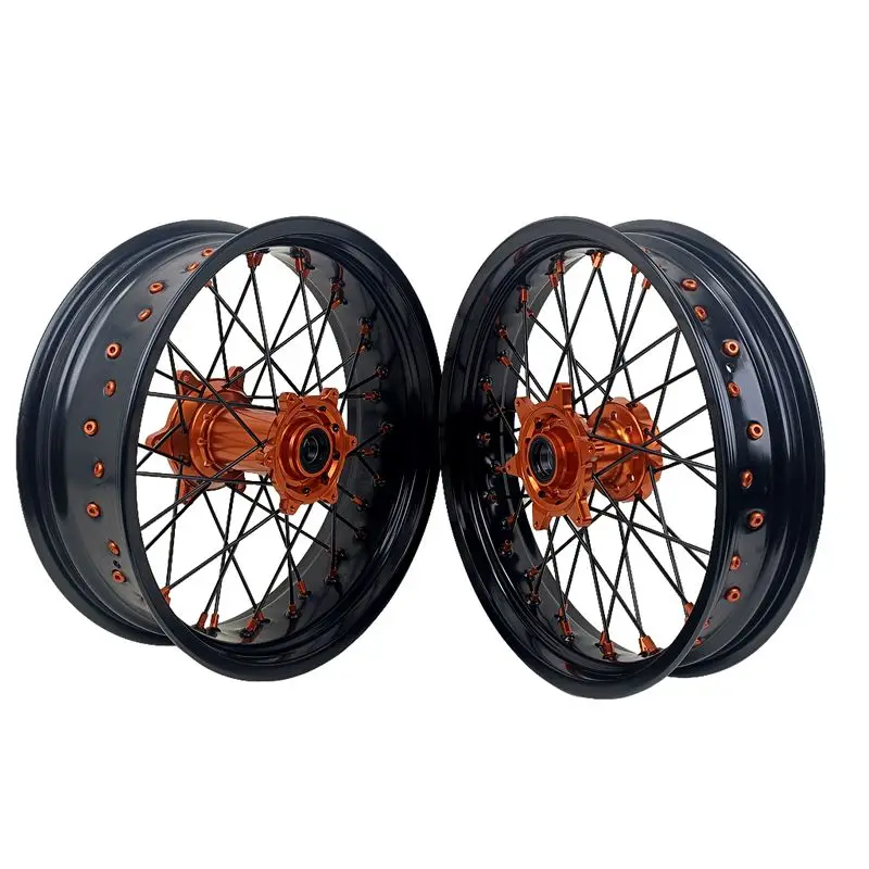 2025 New Product Fit EXC SXF Supermoto Wheels 17 Inch Spoke Motorcycle Wheels
