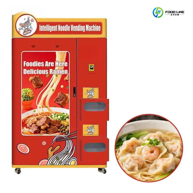 Máquina Expendedora Personalizada con Pantalla Táctil para Comida Caliente, Té, Ramen Instantáneo, Pizza Japonesa, Cup Noodle y Wifi