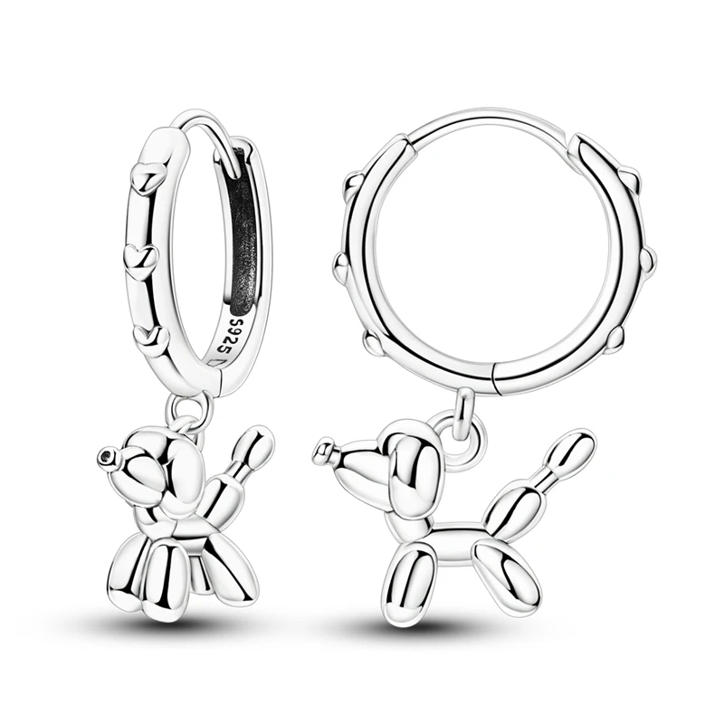 

925 Sterling Silver Earrings Women Balloon Poodle Drop Earring For Anniversary Wedding Jewelry Gifts