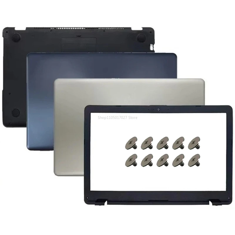New Laptop Case for Asus X542U X542 X542UR R542 A580 F580 V587 FL8000U LCD Back Cover Front Bezel Hinges Bottom Case Top Housing