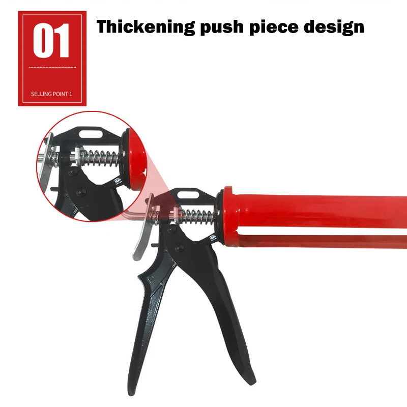  1pcs 360° Rotating Glass Glue Gun Multi-function Manual Caulking Guns Glue Seals for Doors Windows Silicone Filling Hand Tools