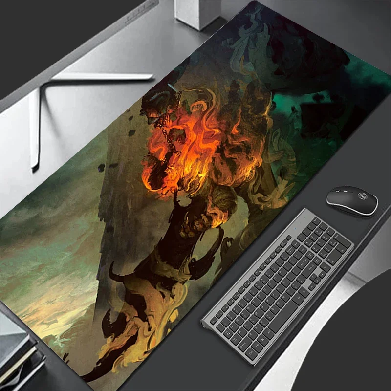 large anime gaming mouse pad with anti-slip edges With stitched edges, suitable for laptops, offices and home 2024 new product