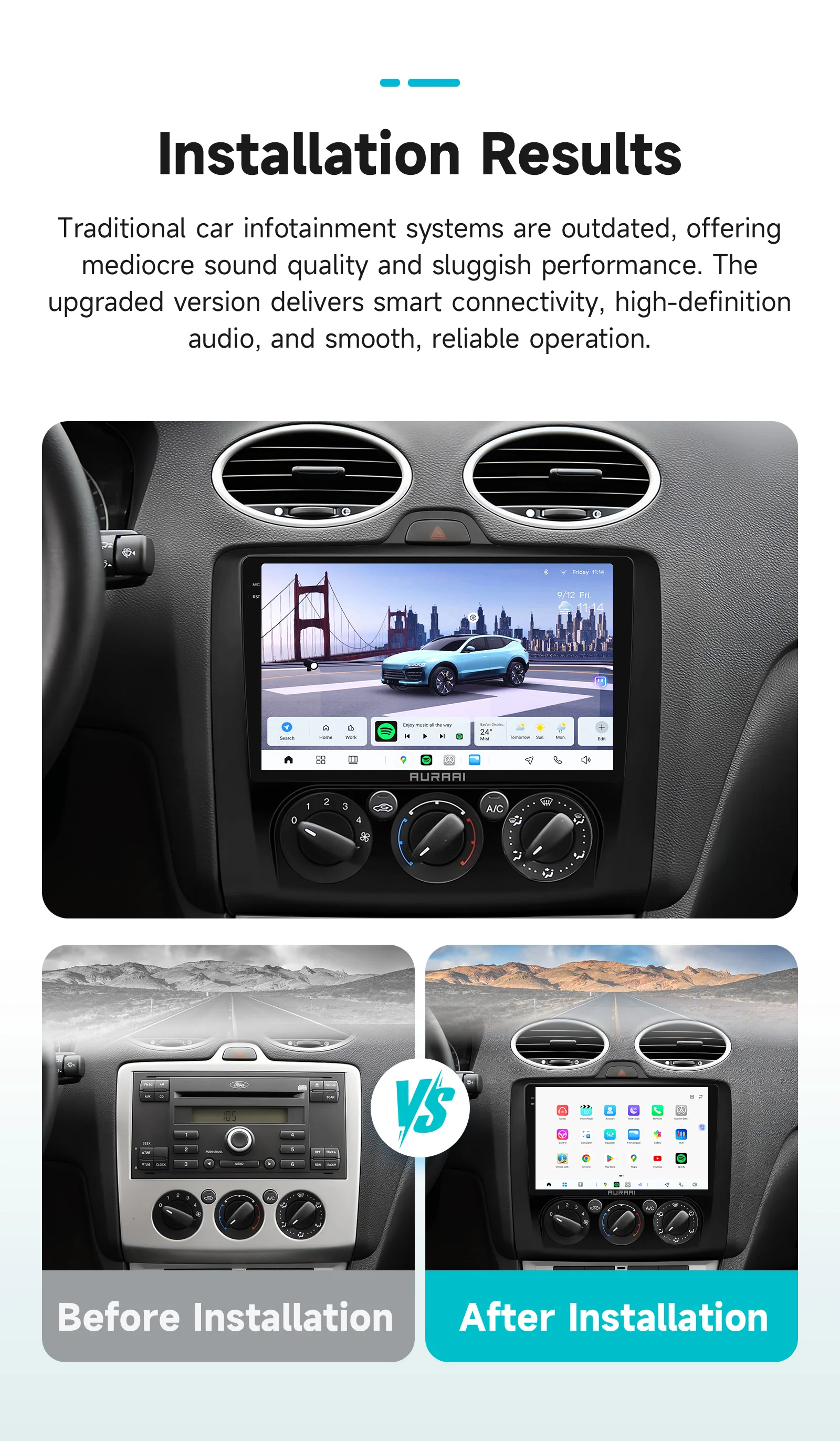 Hizpo 8G 256G Carplay 2Din Car Radio For Ford Focus Exi MT Mk2/ Mk3 2004- 2011 GPS Multimedia UIS7870 Navi BT 4G Stereo RDS DSP