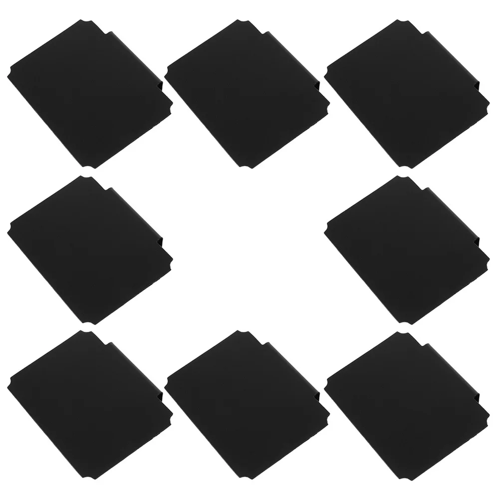 8Pcs Clip on Label Holders for Storage Bins Erasable Black Chalkboard Tags Bin Labels Clip on for Kitchen Pantry Laundry Room