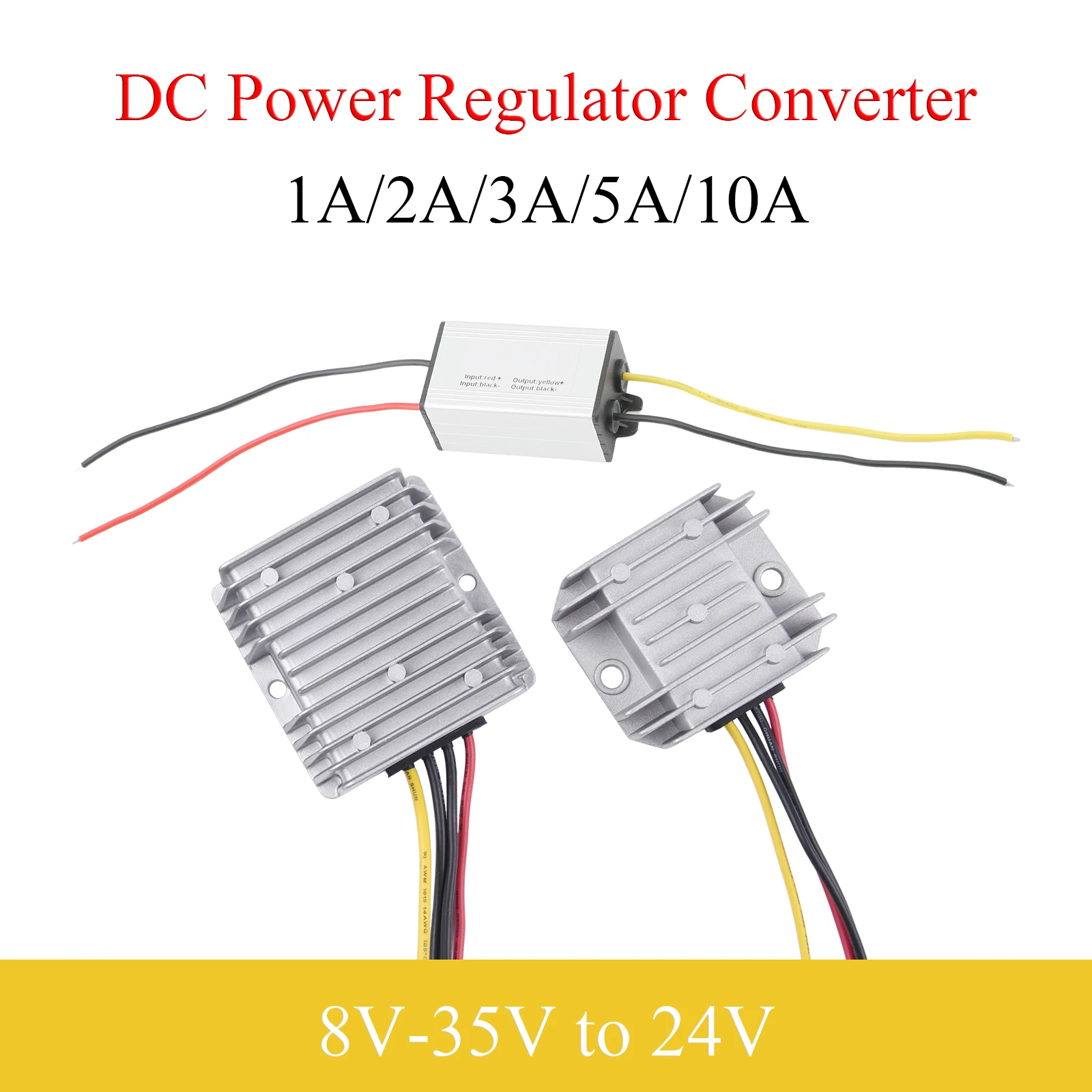 8V-35V to 24V DC Power Converter 1A 2A 3A 5A 10A Stabilizer Voltage Automotive Power Supply Moudle Waterproof For Car