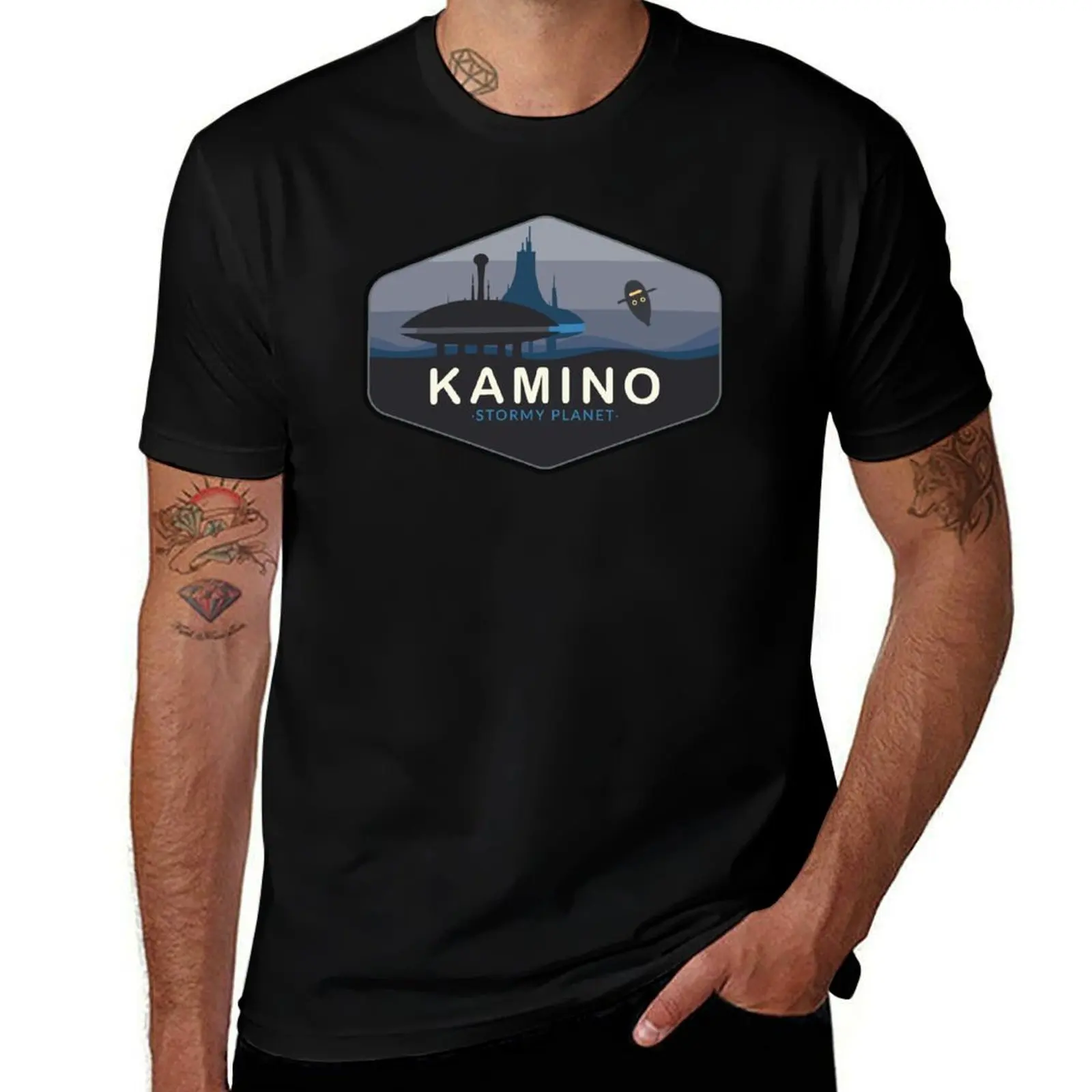 

Футболка Kamino Stormy Planet, мужские футболки, хлопковые мужские футболки для мужчин, футболка