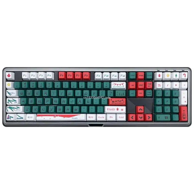 

123PCS Christmas Theme Keycaps OEM Mechanical Keyboard Keycap Set For CherryMX Switches Dropship