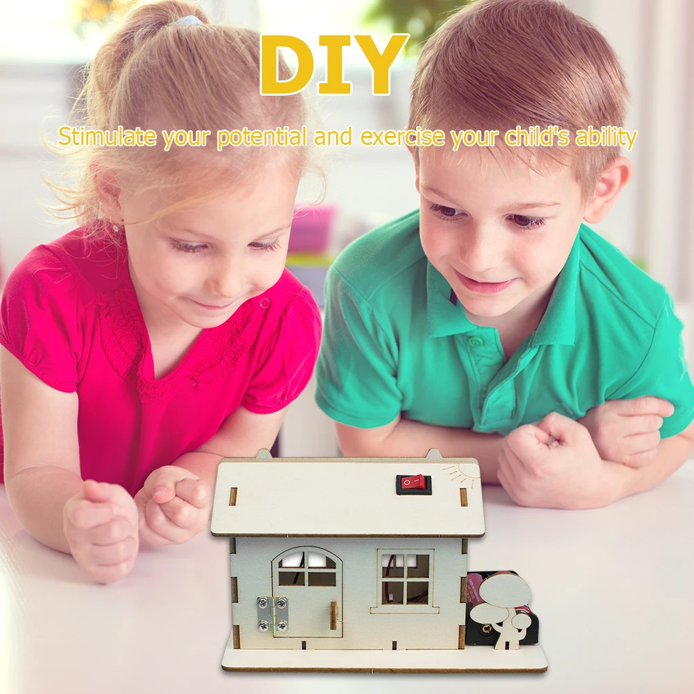 

Projects Teaching Educational Equipment Simulation Cabin Wooden Child 3D Handmade Wood House Model DIY Jigsaw Puzzle Toy