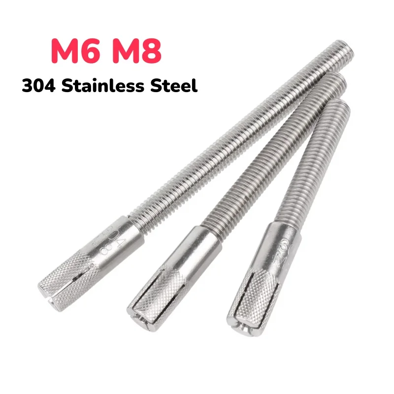 M6 M8 304 Stainless Steel Double End Thread Rod Bolt Partition Invisible Internal Expansion Screw Extension Bracket