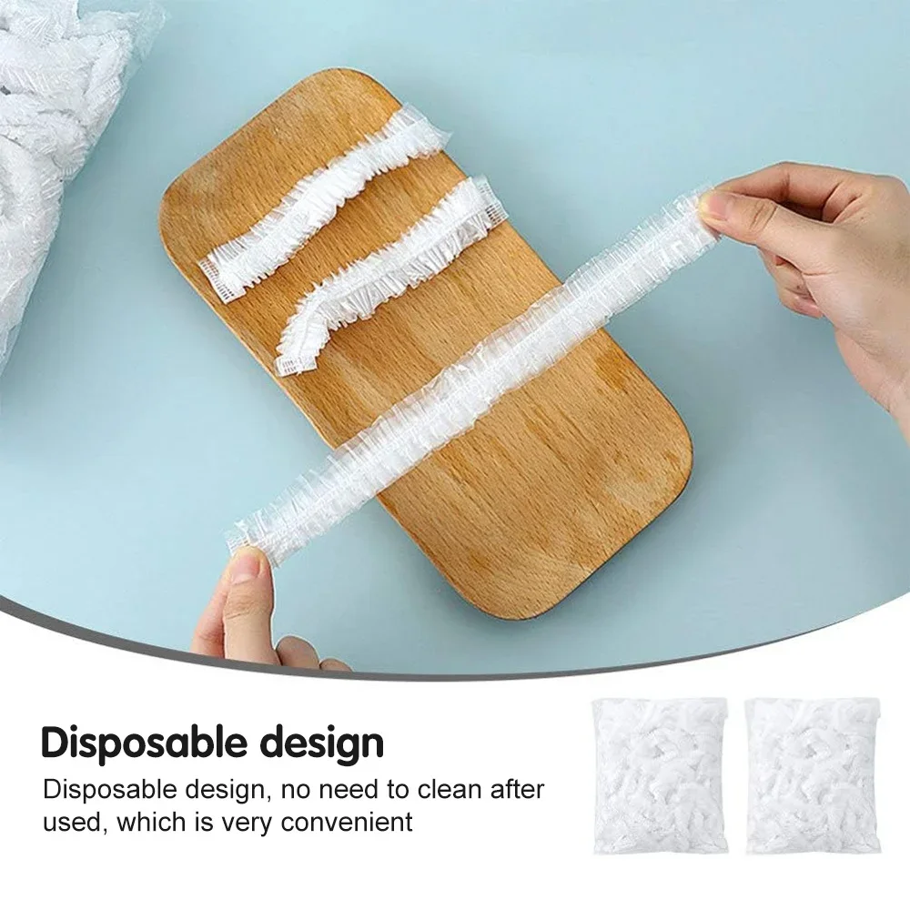 100PCS Transparente Frische-halten Abdeckung Lebensmittel Lagerung Abdeckungen Für Obst Gemüse Wiederverwendbare Schüssel Abdeckung Kunststoff Schüssel Platte Dichtung wickeln – Detail 1