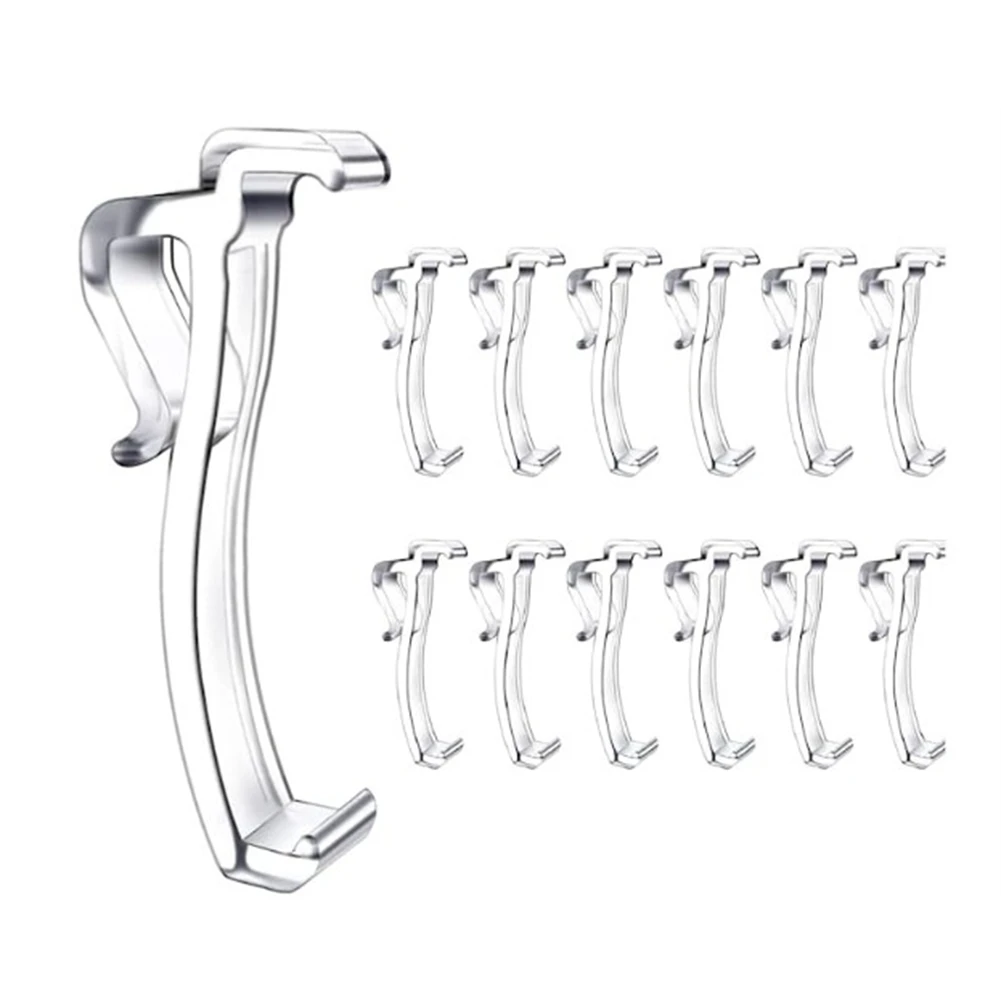 

2.5 Inch Valance Clips Window Blind Clips Clear Plastic Valance Retainer Holder Hidden Valance Clips(12 Pieces)