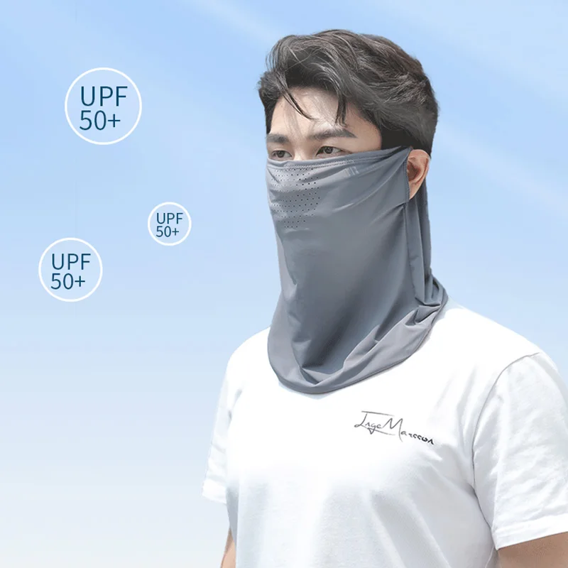 Sun Blocking Mask Hiking Scarf Bicycle Mask Sun Shading Mask Ice Silk Sunlight Blocking Scarf Cycling Hiking Scarves 햇빛차단마스크