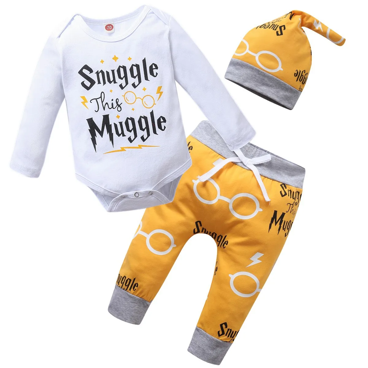 Movie Harry Potter Baby Onesies Cartoon Long Sleeve Suit for Kids Cosplay Party Costumes Photo Props Children\'s Winter Pajamas