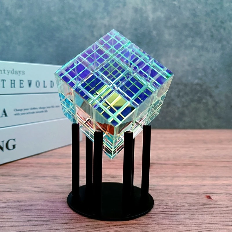 

White Crystal Cube Ornaments Miniature Creative Funny Ornament Modern Original Art Accessories Home Interior Table Decorations