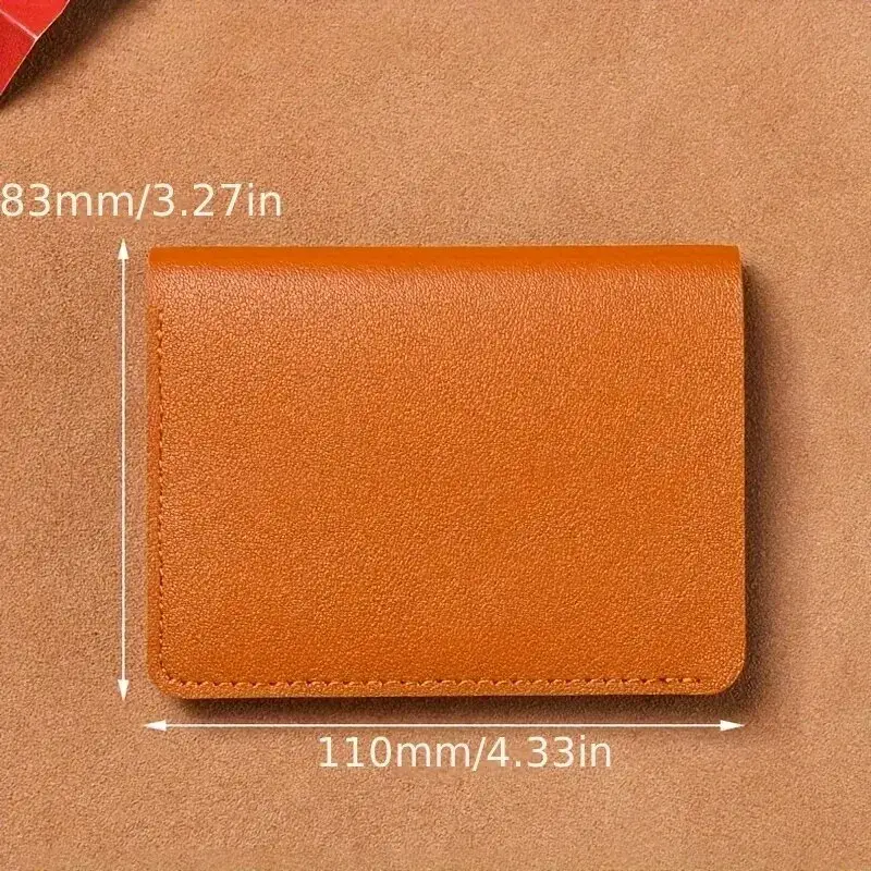 Leather Small Wallet for Men Short Simple Women's Purse Fashion Ultra Thin Credit Card Bag Coin Purse - 2