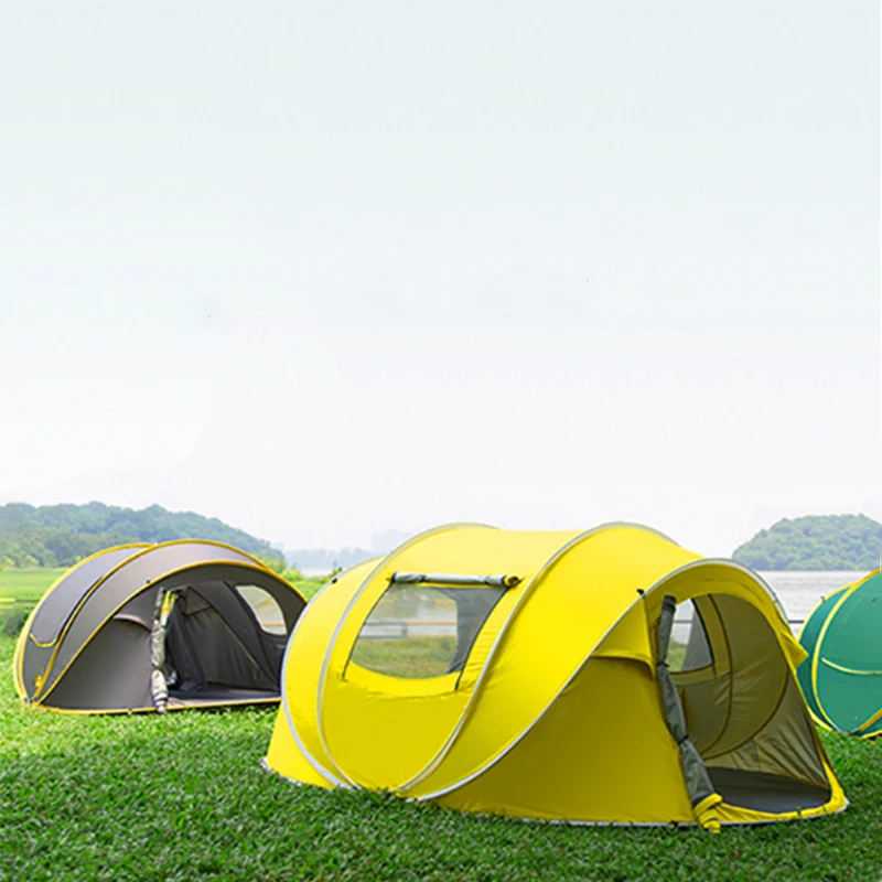 High Quality Camping 3-6 People Speed Open Tent Family Outdoor Waterproof Fabric Sunscreen Hiking Tent For Sale image 3