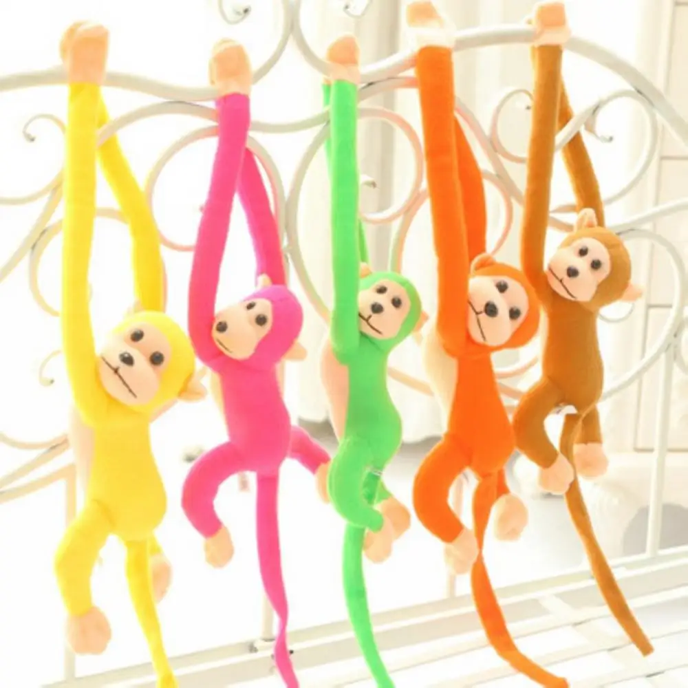 Stuffed Animal Cute Long Arm Tail Monkey Plush Toy Mascot Room Curtain Long Arm Monkey Dolls Tail Soft Plush Toy Sleeping Pillow